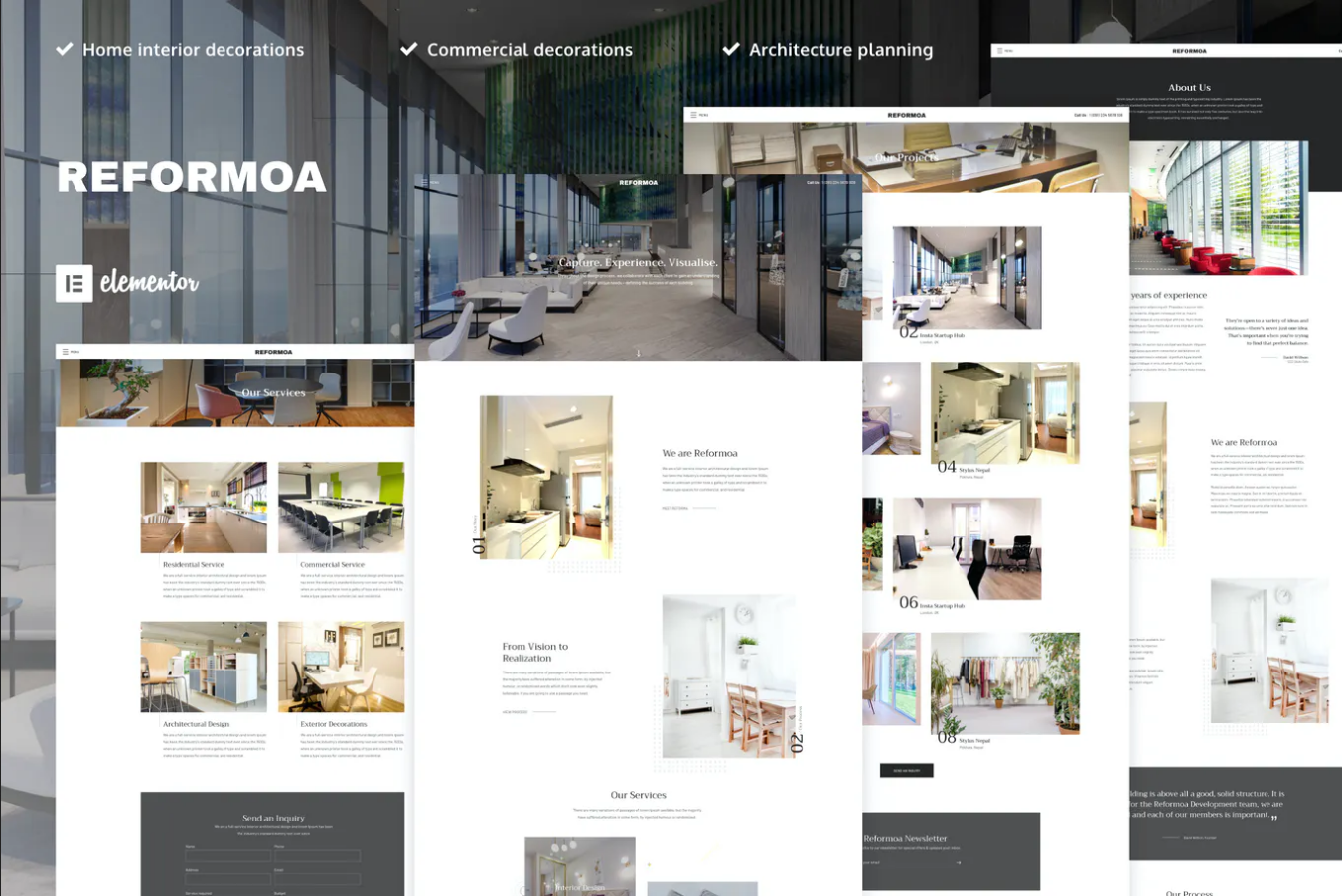 Reformoa – Architecture & Interior Design Elementor Template Kit