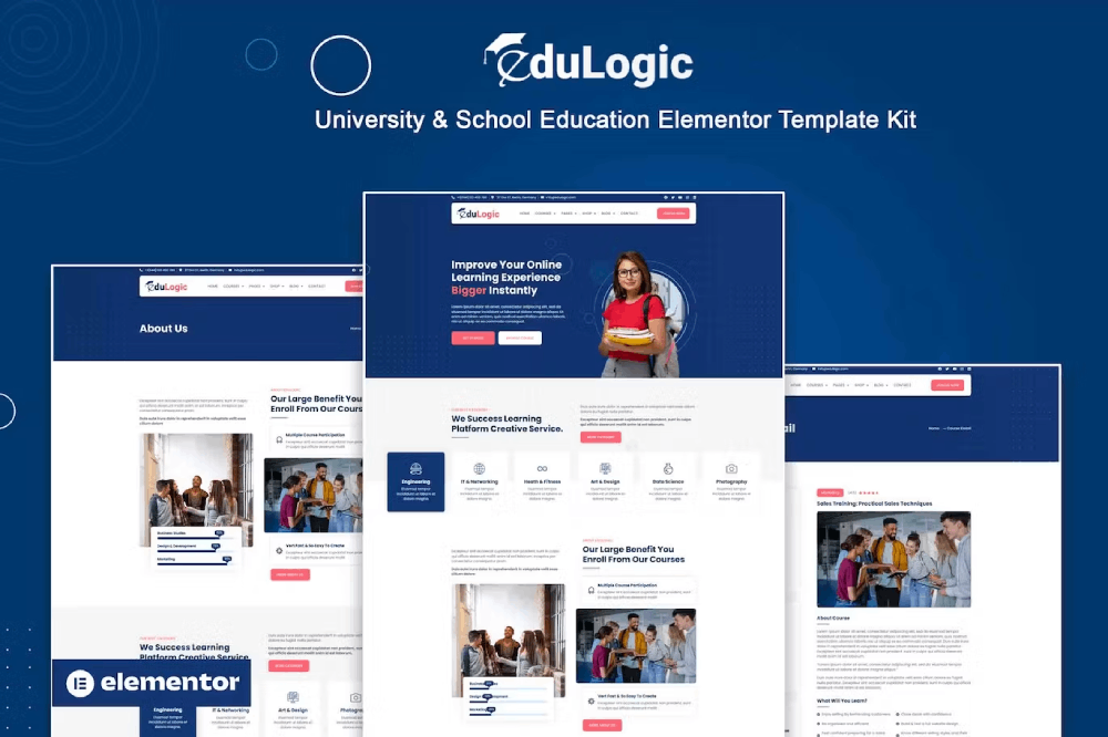 Edulogic – University & School Education Elementor Template Kit