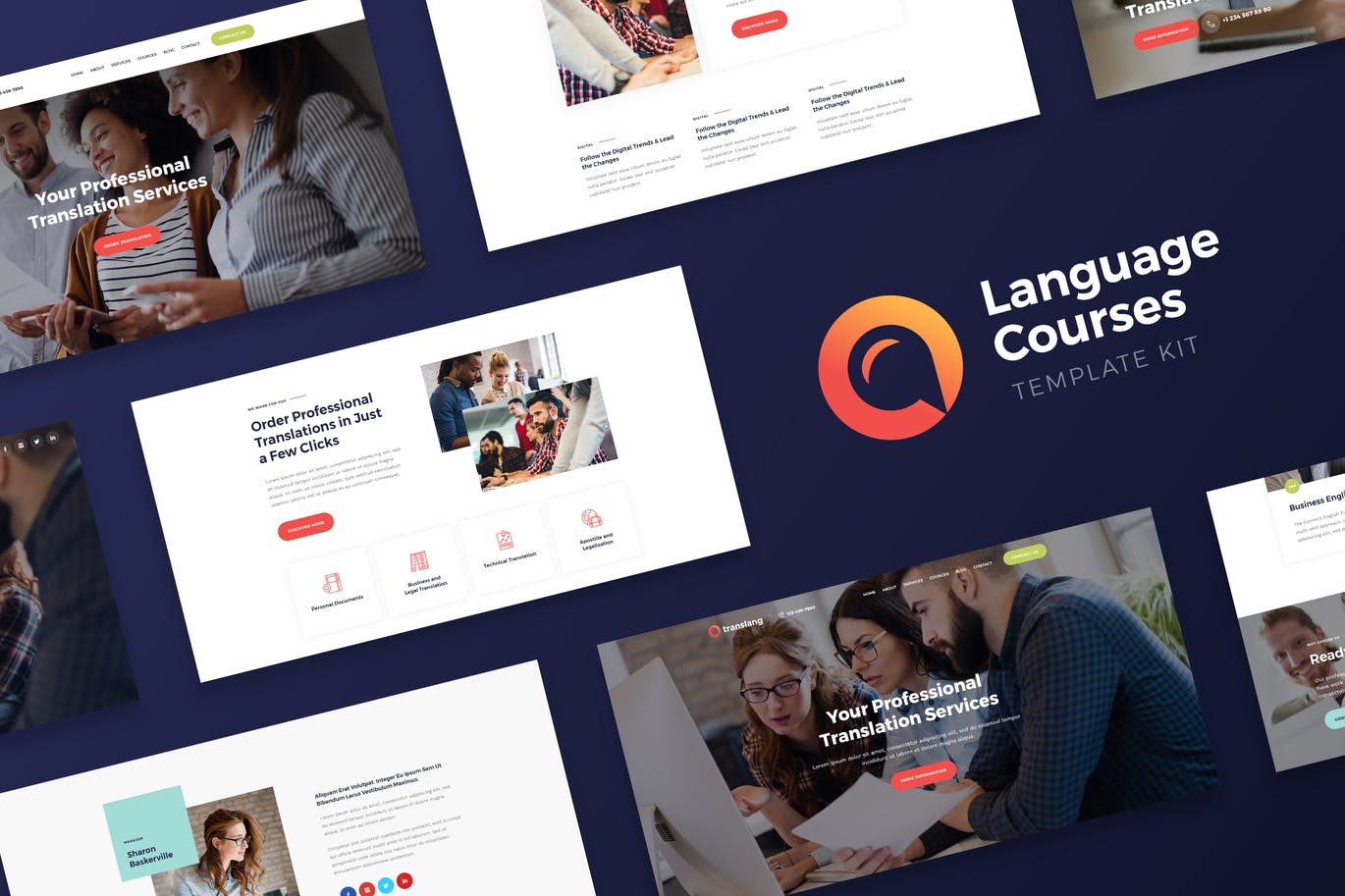 Translang –  Language Courses & Translation Services Elementor Template Kit