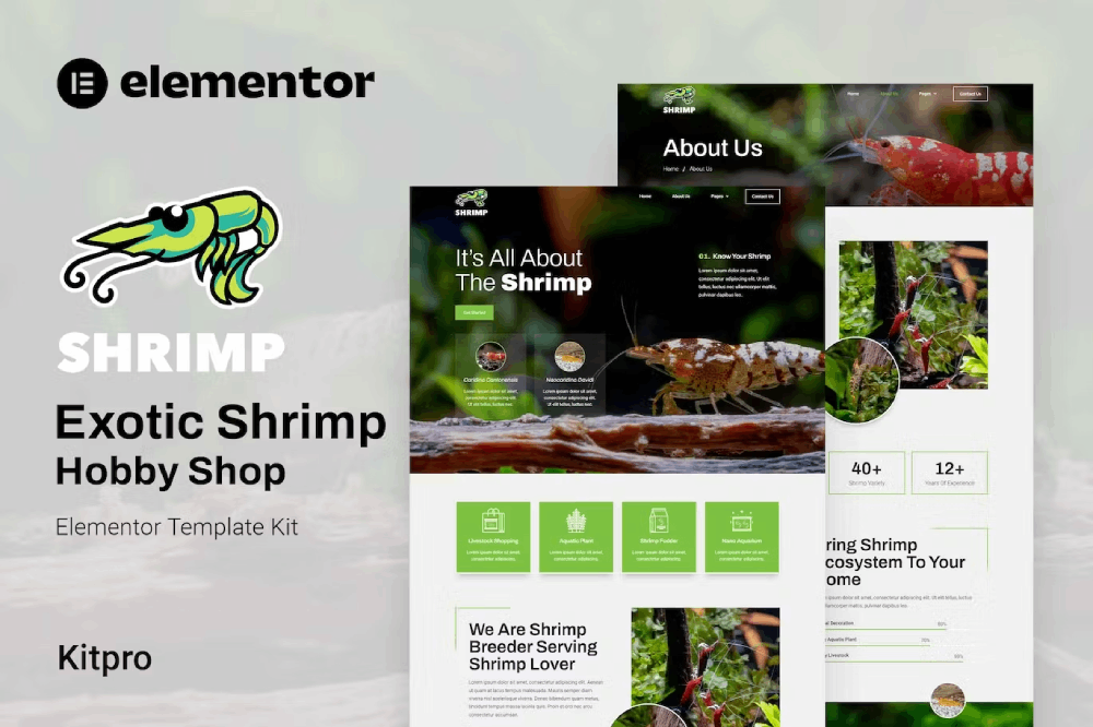 Shrimp – Aquarium & Hobby Shop Elementor Template Kit Shrimp – Aquarium & Hobby Shop Elementor Template Kit