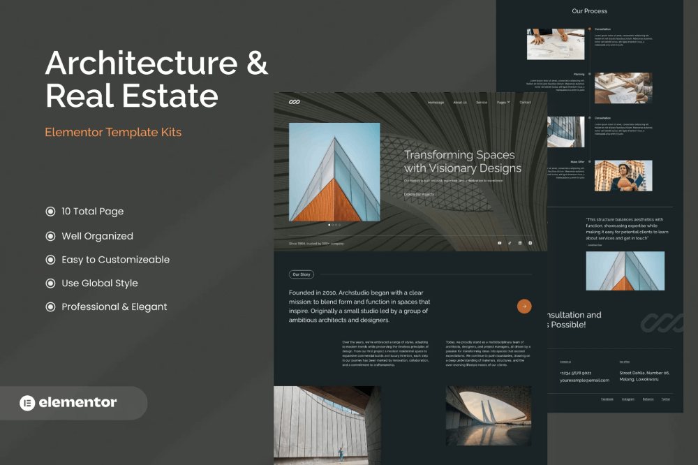 Archstudio – Modern & Luxury Architecture Template Kit