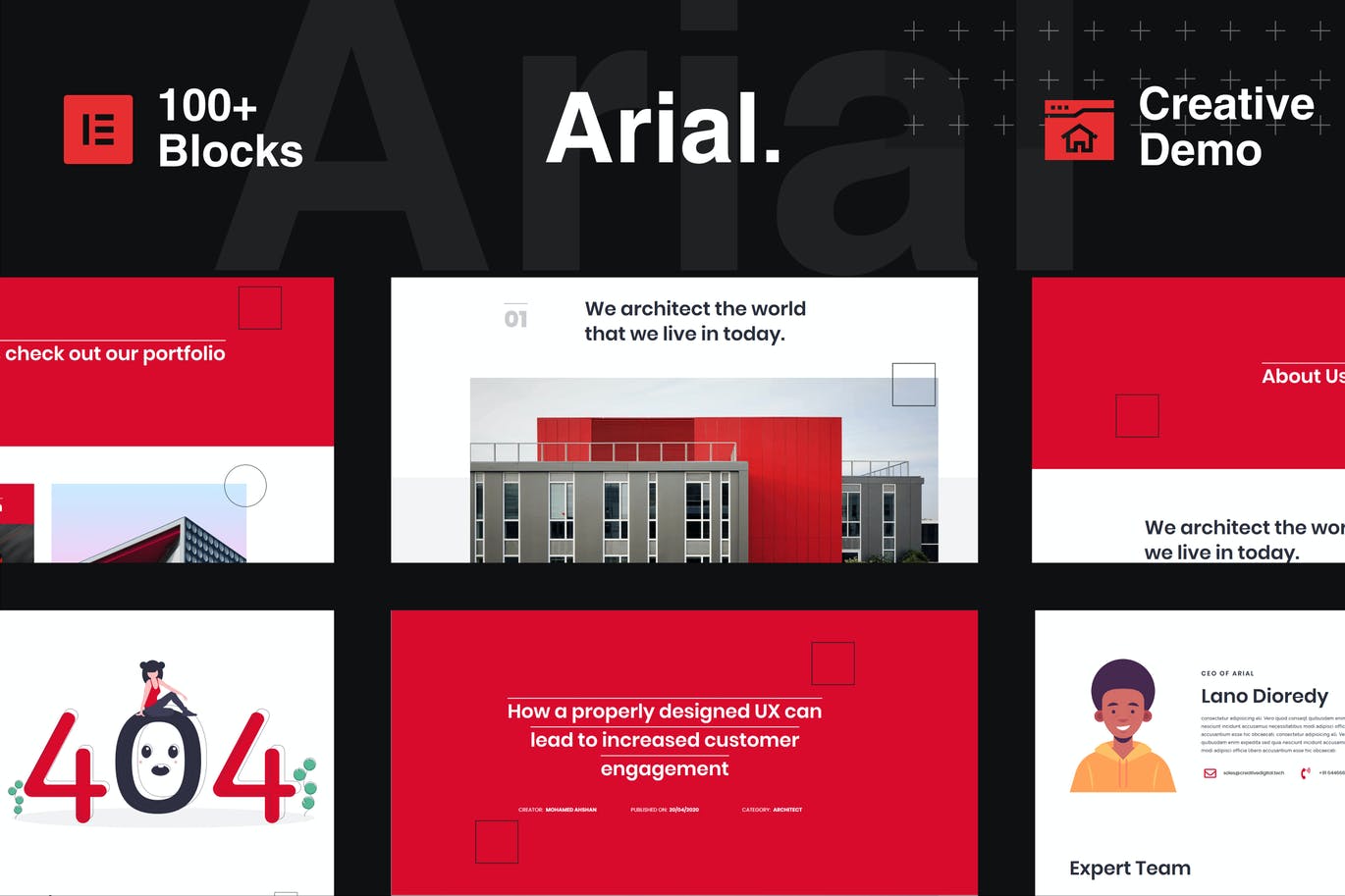 Arial – Architecture, Construction & Real Estate Elementor Template Kit