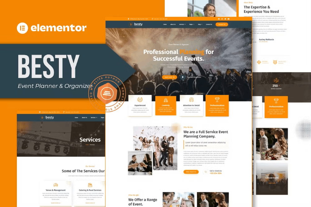 Besty – Event Planner & Organizer Elementor Template Kit