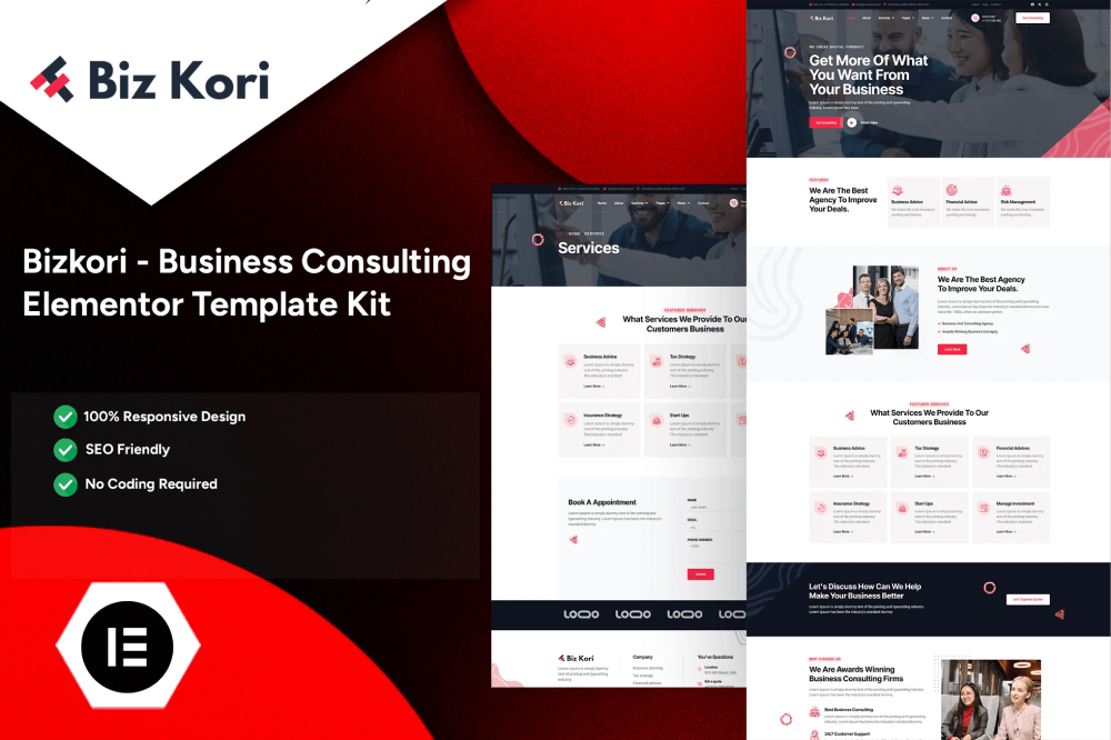Bizkori – Business Consulting Elementor Pro Template Kit