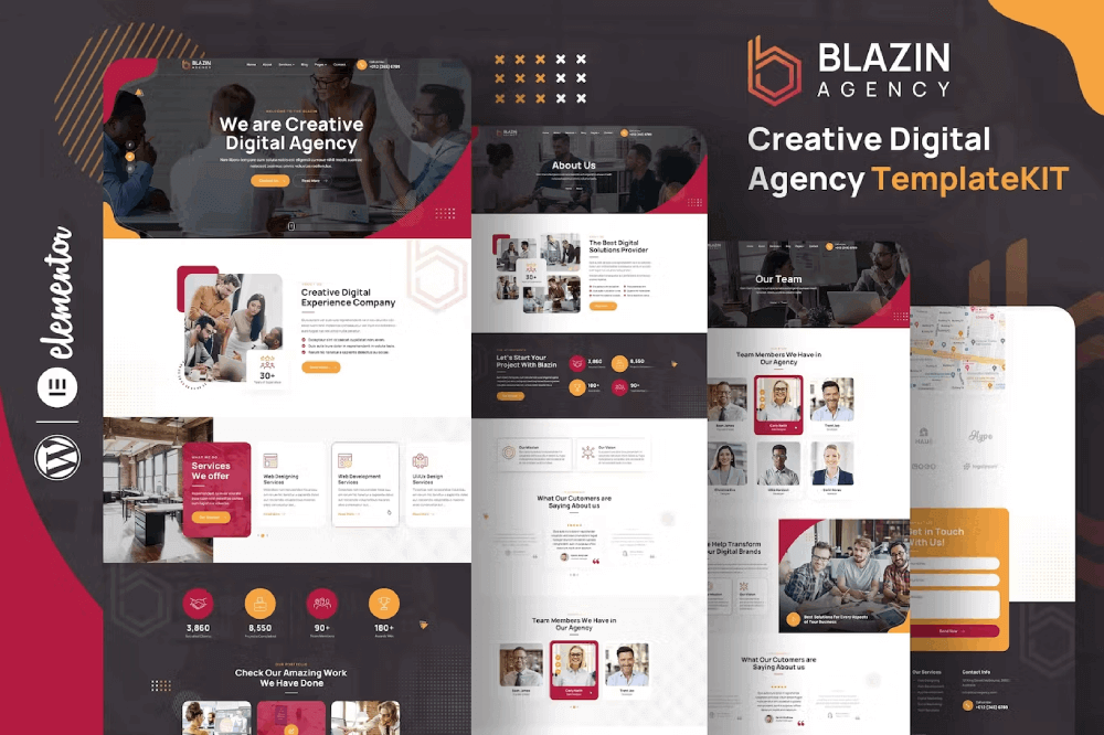 Blazin – Creative Digital Agency Elementor Template Kit