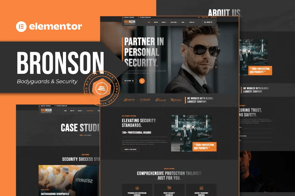 Bronson – Bodyguards & Security Agency Elementor Template Kit Bronson – Bodyguards & Security Agency Elementor Template Kit