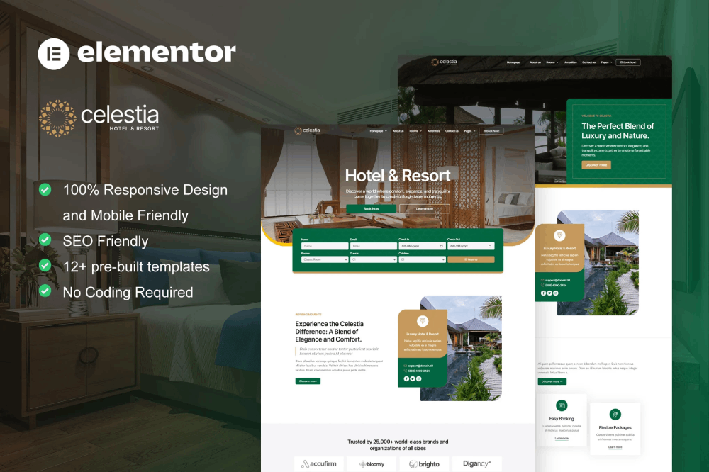 Calestia – Hotel & Resort Elementor Template Kit