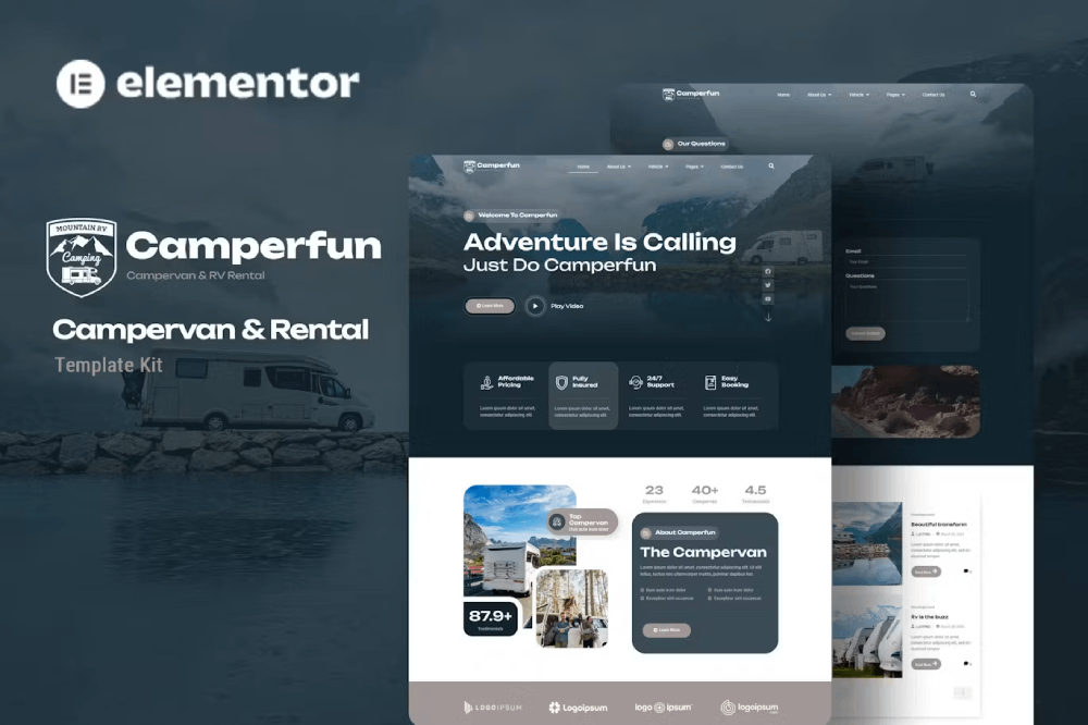 Camperfun – Campervan & Rental Elementor Template Kit