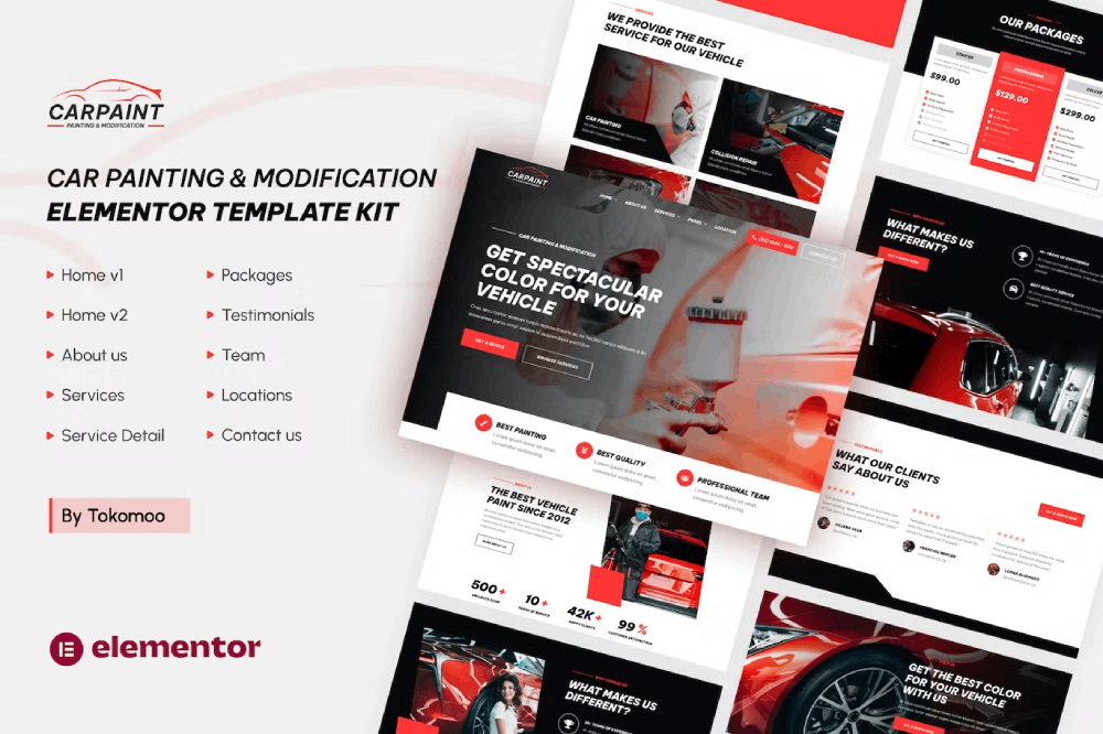 Carpaint – Car Painting & Modification Elementor Template Kit Carpaint – Car Painting & Modification Elementor Template Kit