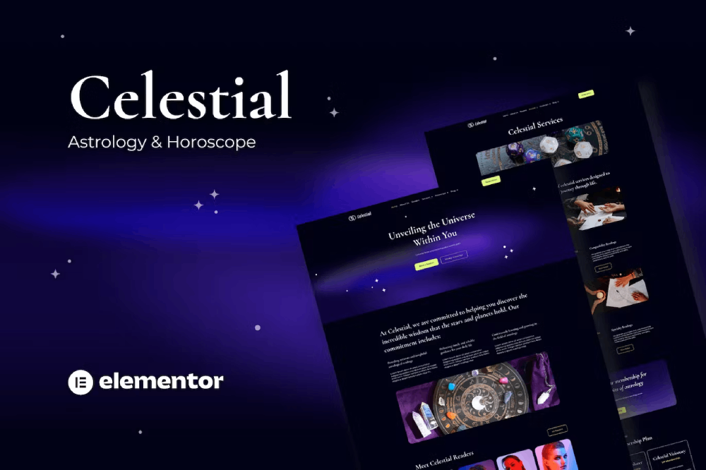 Celestial – Astrology & Horoscope Elementor Template Kit