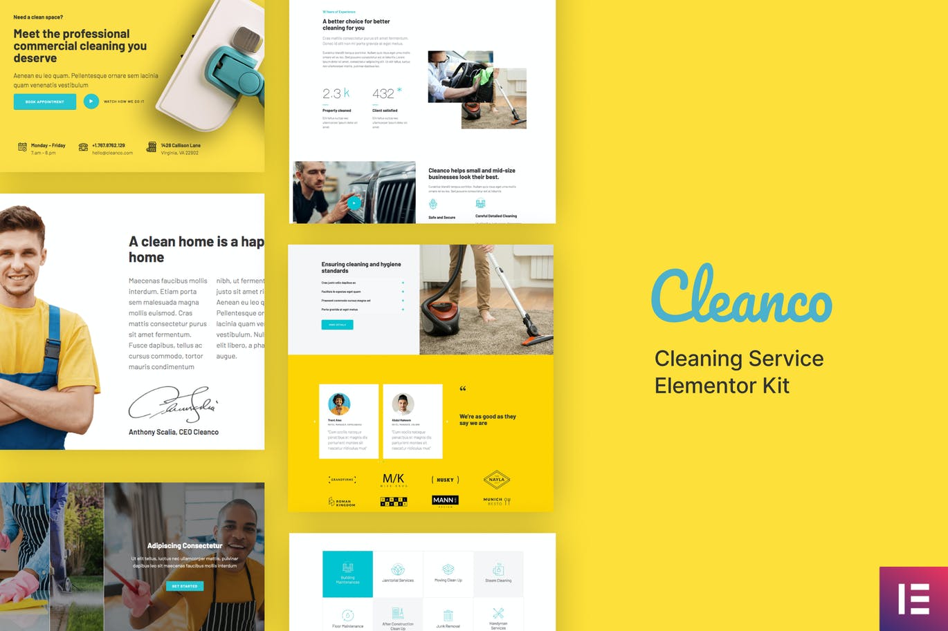 Cleanco – Cleaning Service Company Template Kit