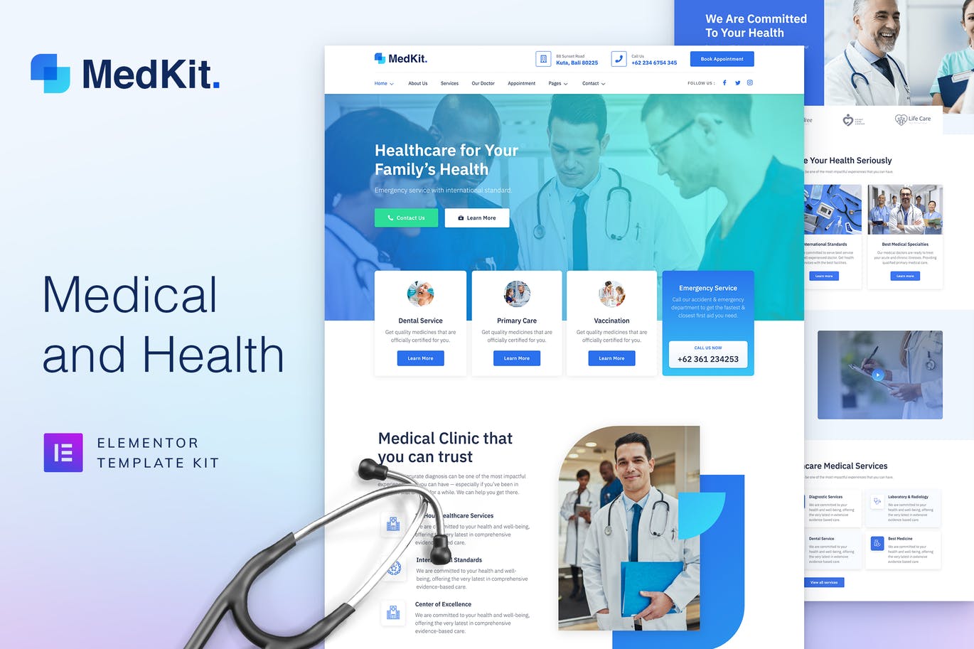 Medkit – Health & Medical Elementor Template Kit