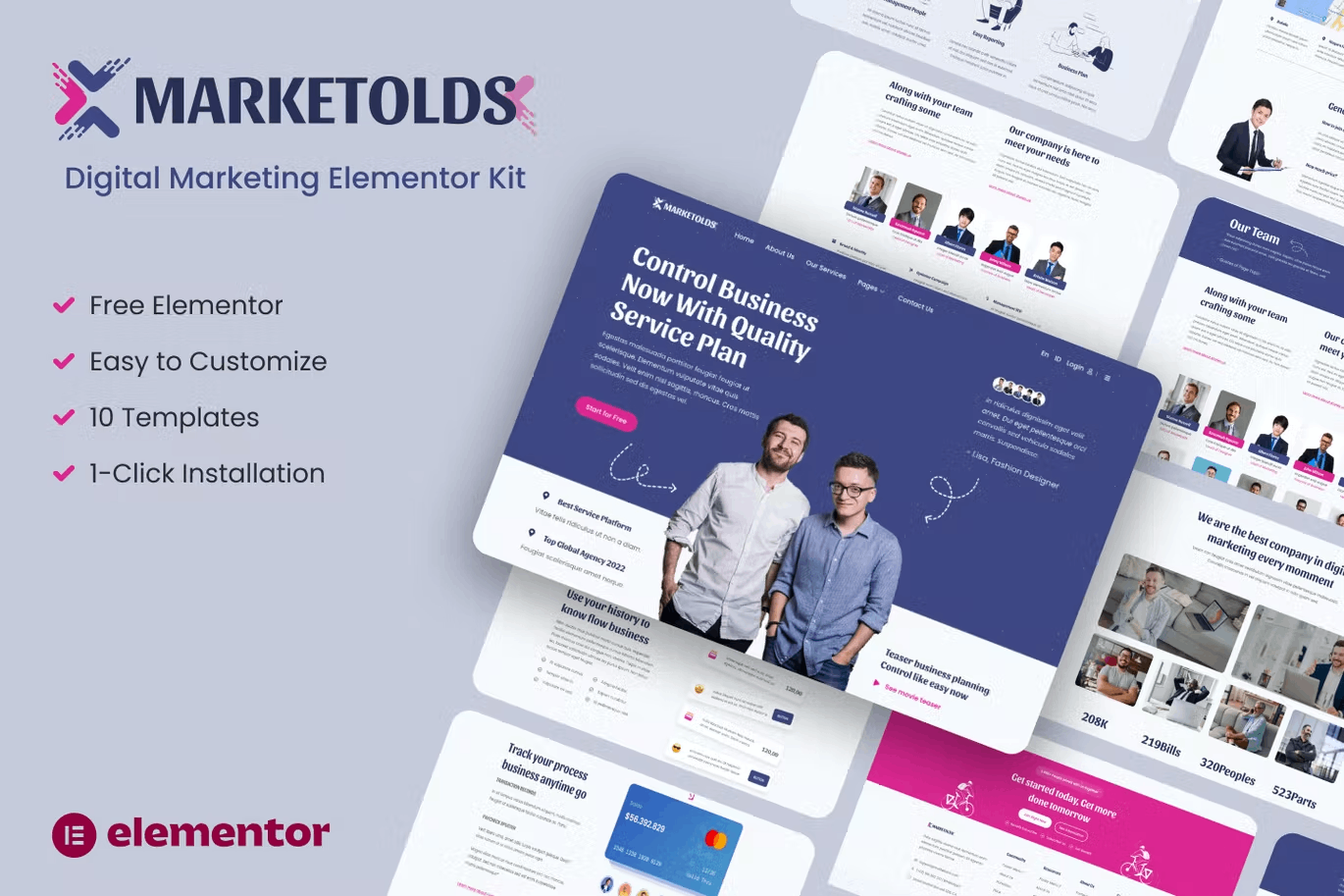 Marketolds – Digital Marketing Elementor Template Kit