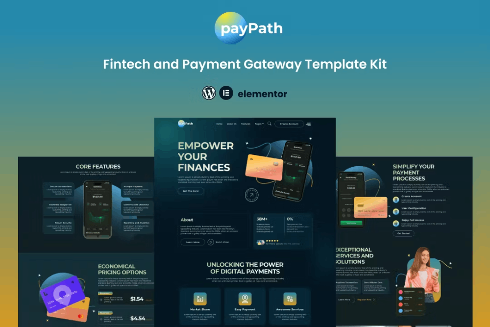 Paypath – Online Payment Gateway Elementor Template Kit