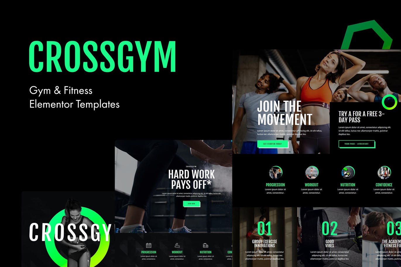 Crossgym – Gym & Fitness Elementor Template Kit