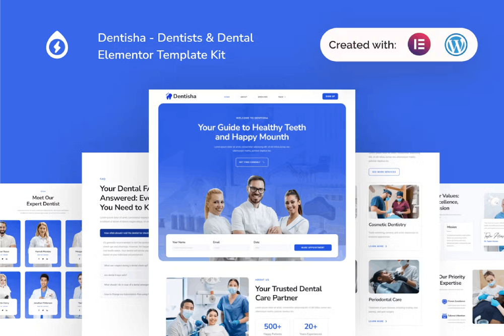 Dentisha – Dentists & Dental Elementor Template Kit Dentisha – Dentists & Dental Elementor Template Kit