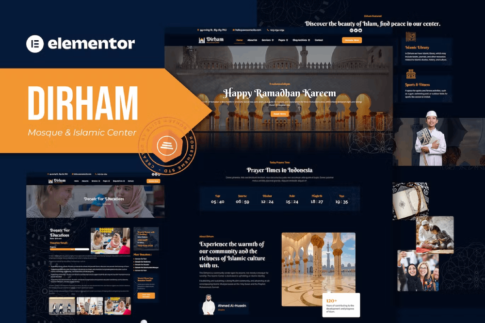 Dirham – Mosque & Islamic Center Elementor Pro Template Kit