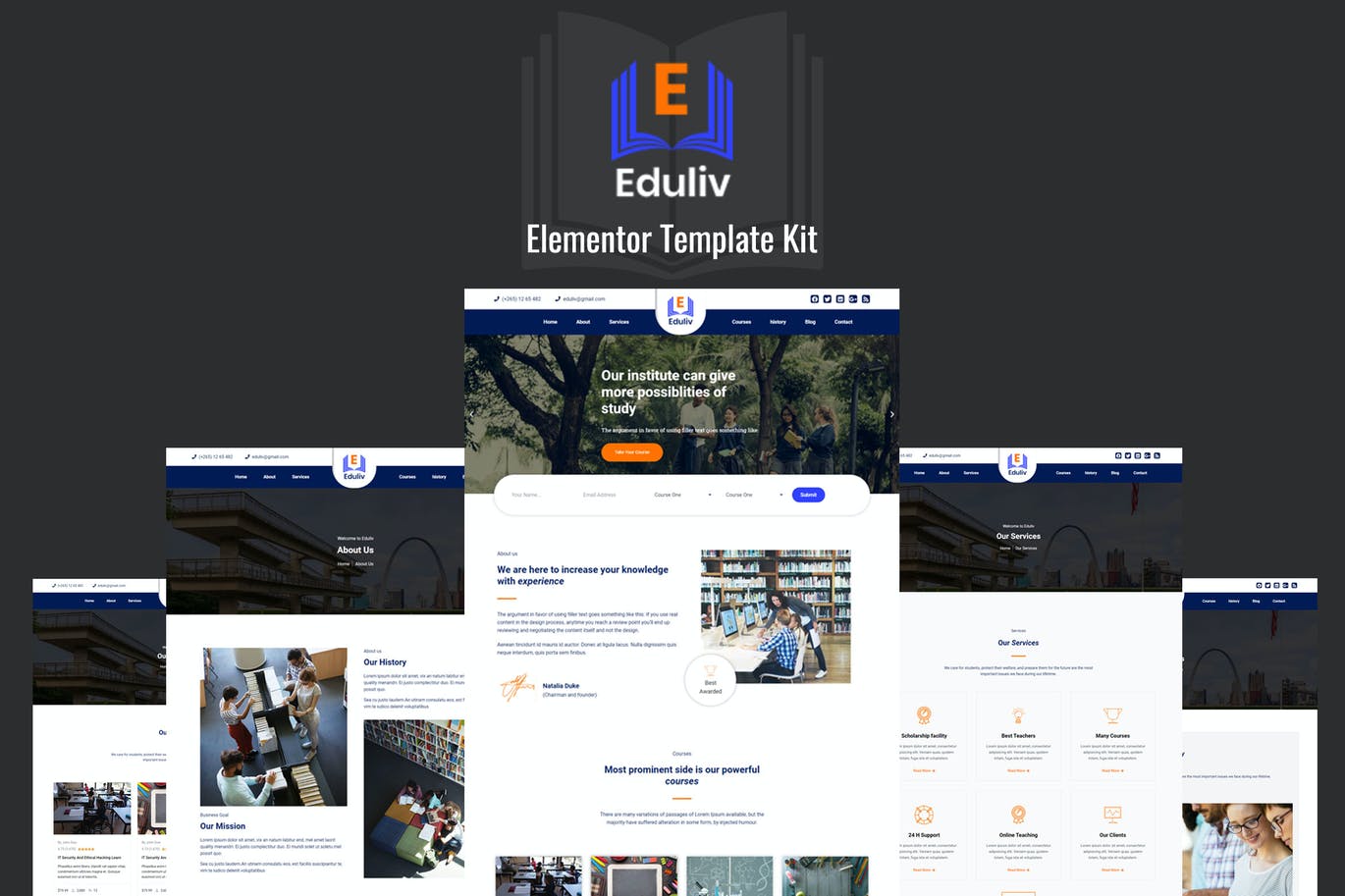 Eduliv – Education Elementor Template Kit
