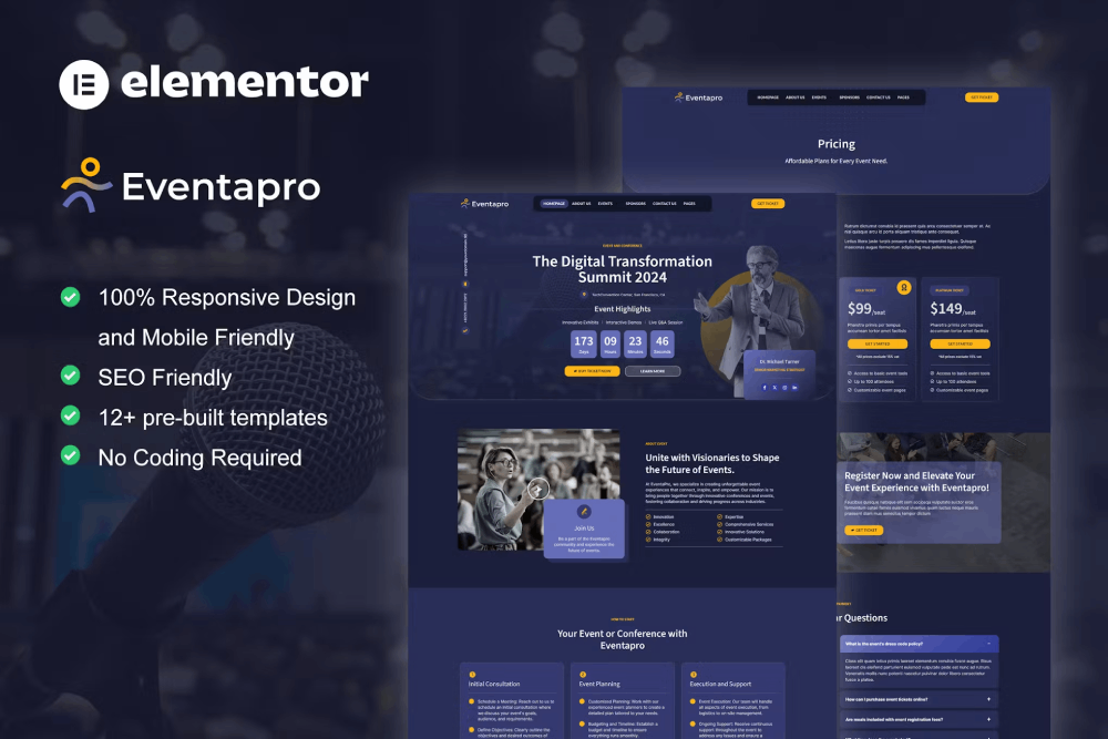 Eventapro – Event & Conference Elementor Pro Template Kit