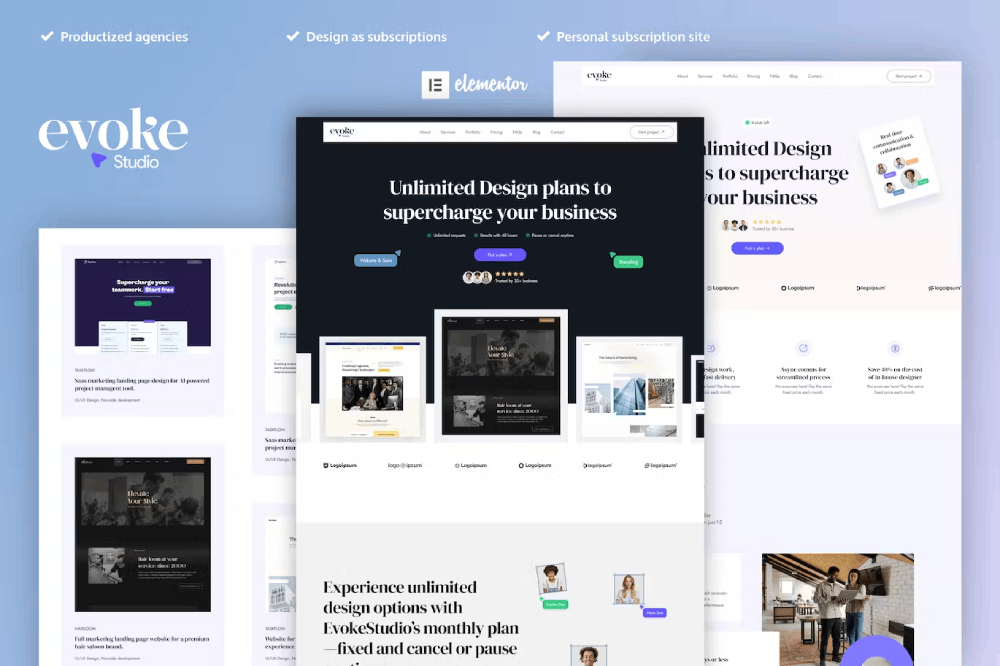 Evokestudio – Creative Digital Agency Elementor Pro Template Kit