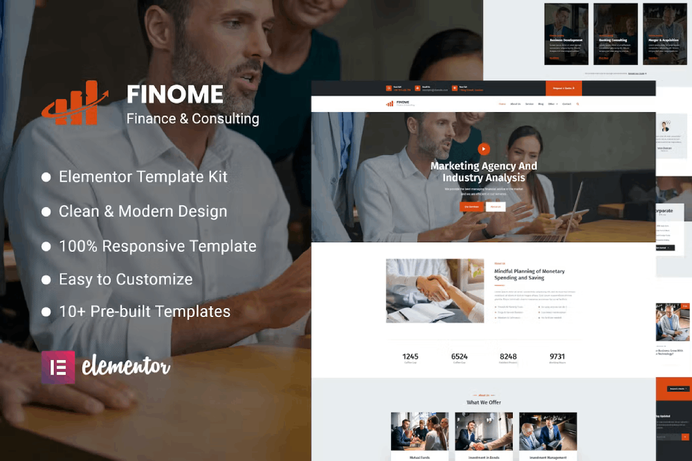 Finome – Finance & Business Elementor Template Kit Finome – Finance & Business Elementor Template Kit