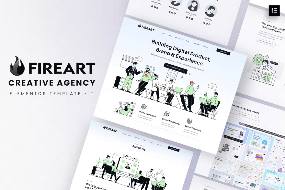 Fireart – Creative Agency Elementor Template Kit Fireart – Creative Agency Elementor Template Kit