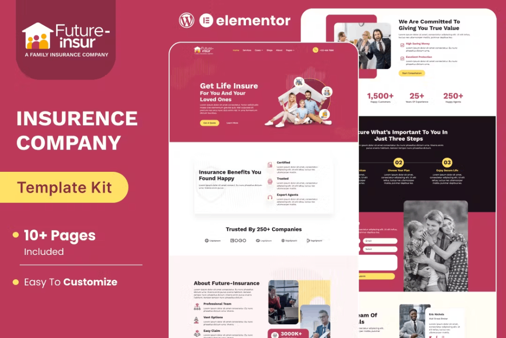 Future Insur – Insurance Company Elementor Template Kit