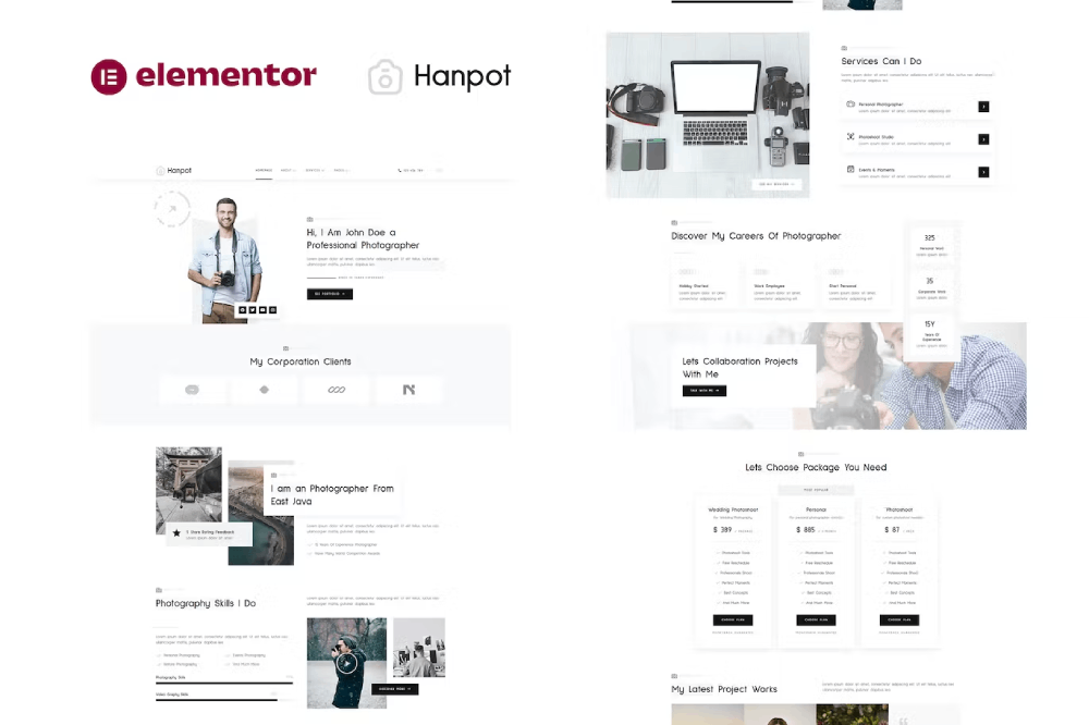 Hanpot – Personal Photographer & Portfolio Showcase Elementor Template Kit Hanpot – Personal Photographer & Portfolio Showcase Elementor Template Kit