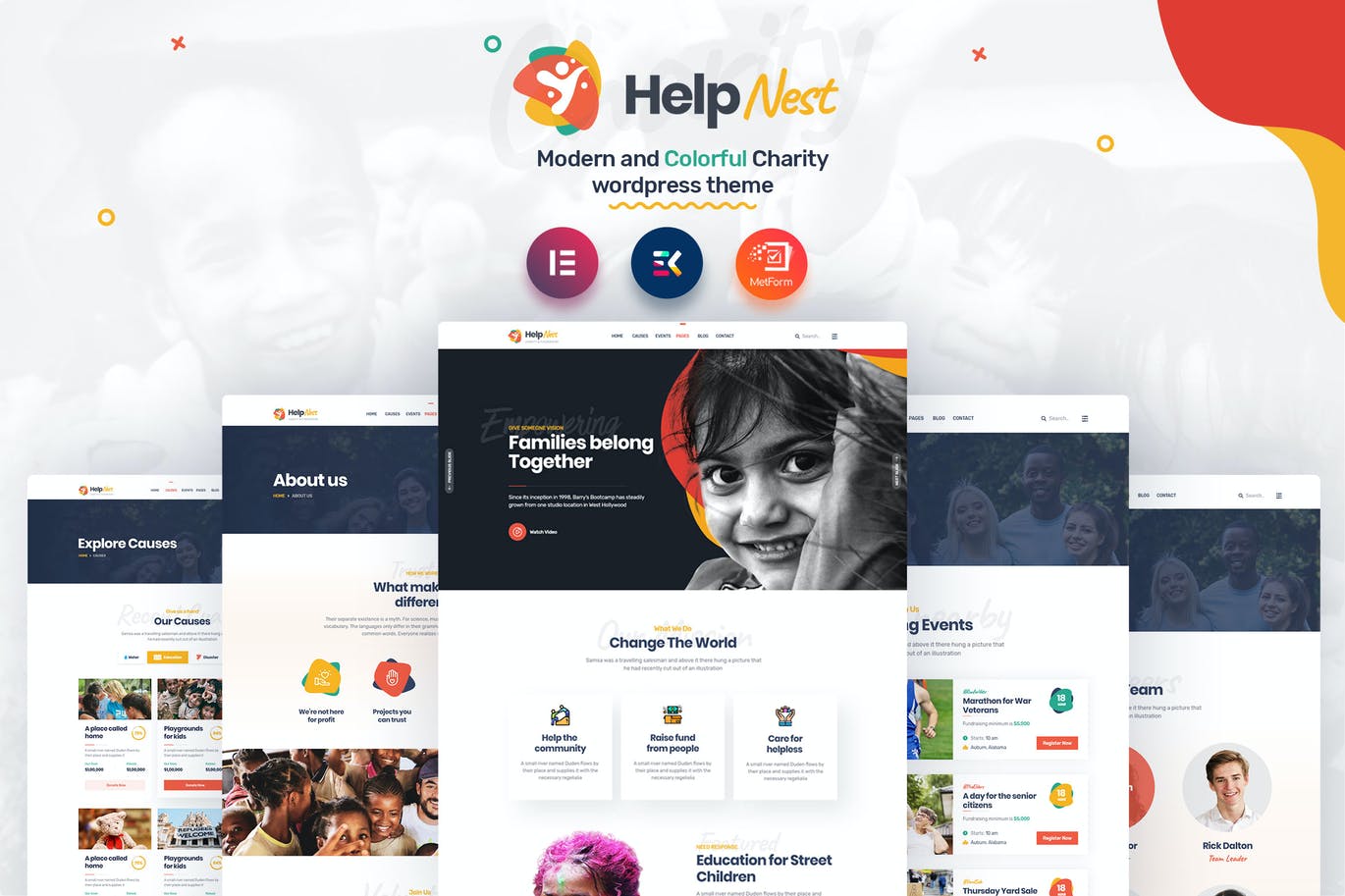Helpnest – Charity Elementor Template Kit