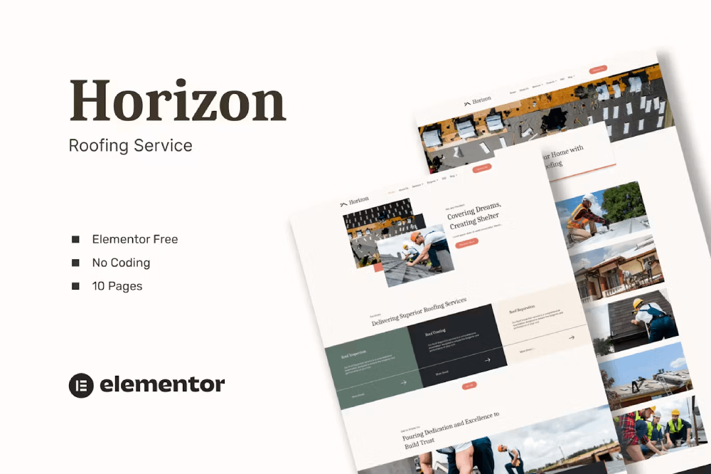 Horizon – Roofing Service Elementor Template Kit