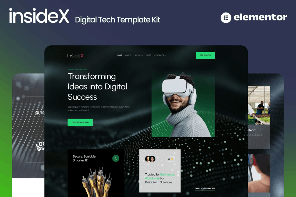 Insidex – It Solution & Service Elementor Template Kits