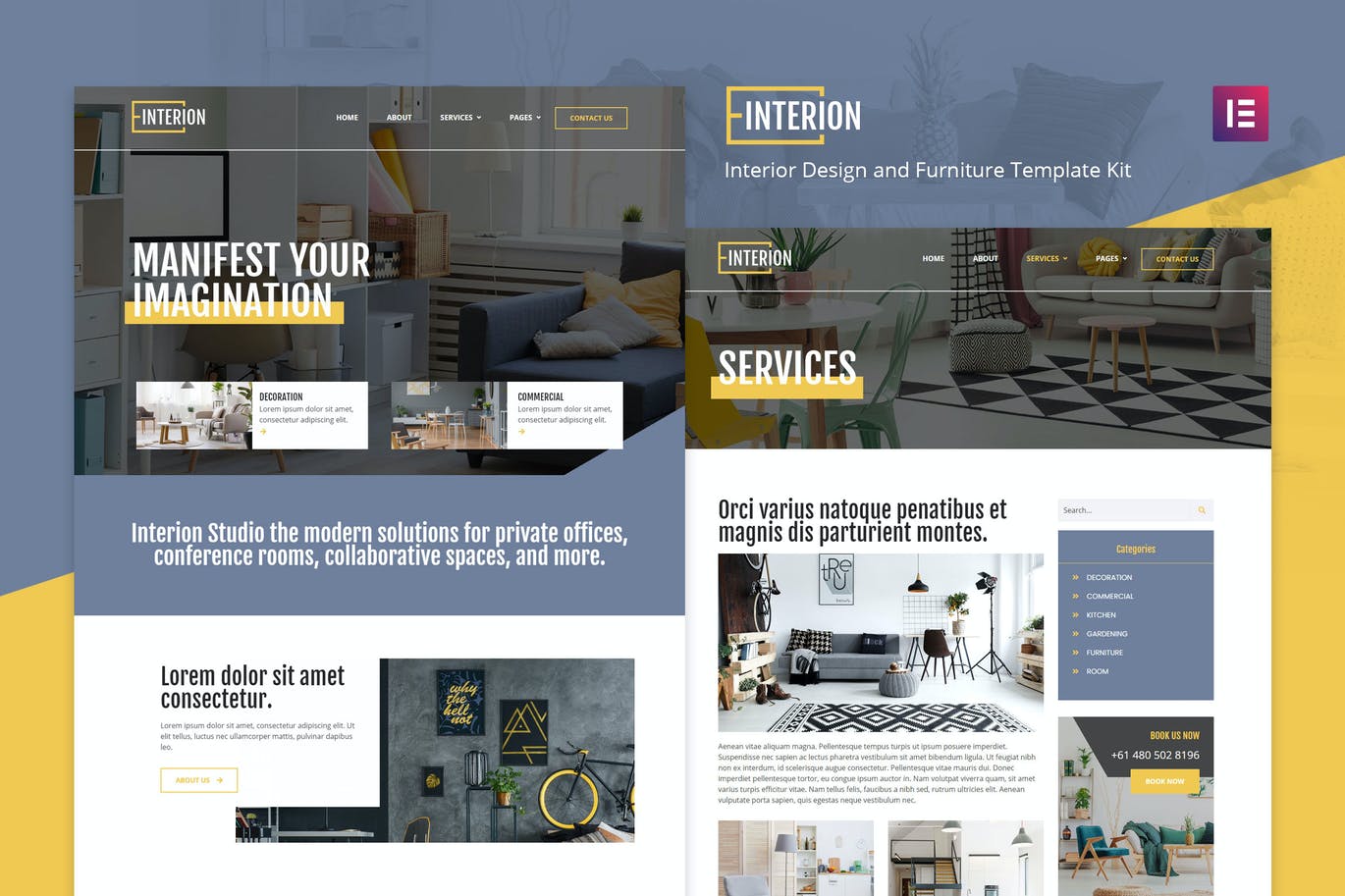 Interion – Interior Design Elementor Template Kit
