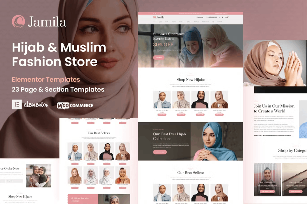 Jamila – Hijab & Muslim Fashion Store Elementor Pro Template Kit