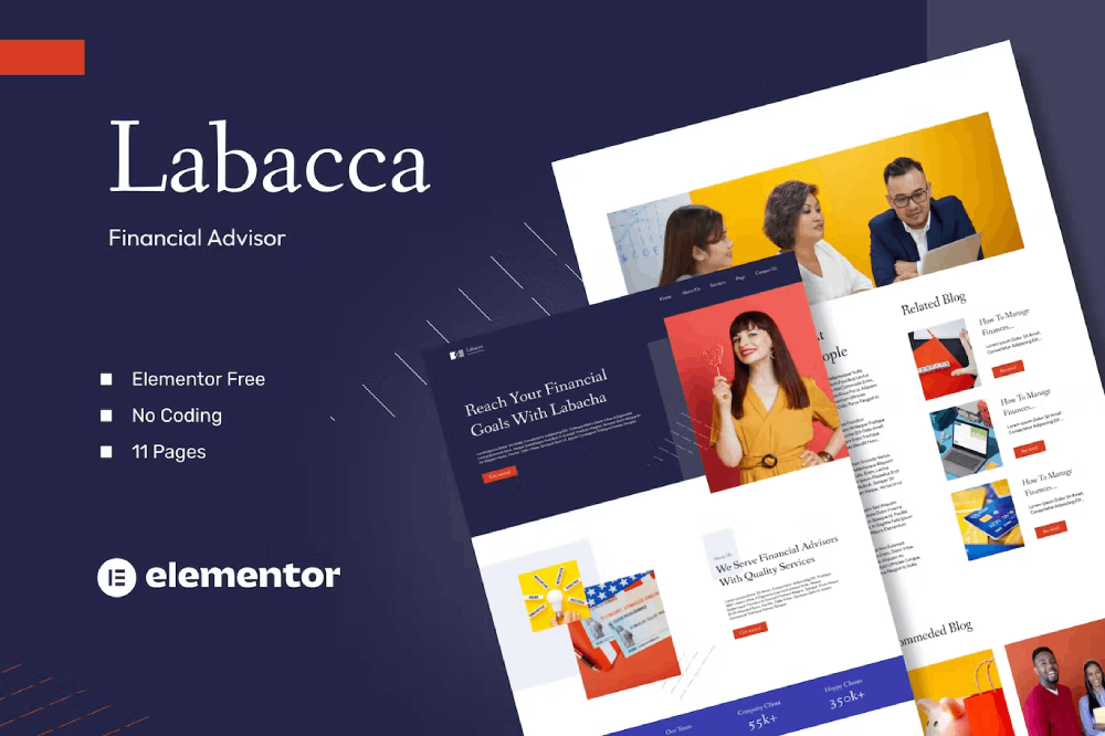 Labacca – Financial Advisor Elementor Template Kit