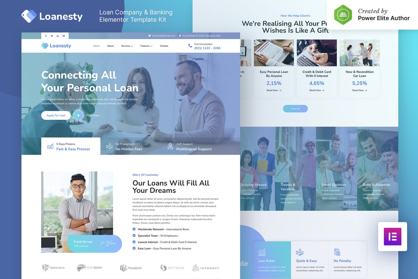 Loanesty – Loan Company & Banking Elementor Template Kit