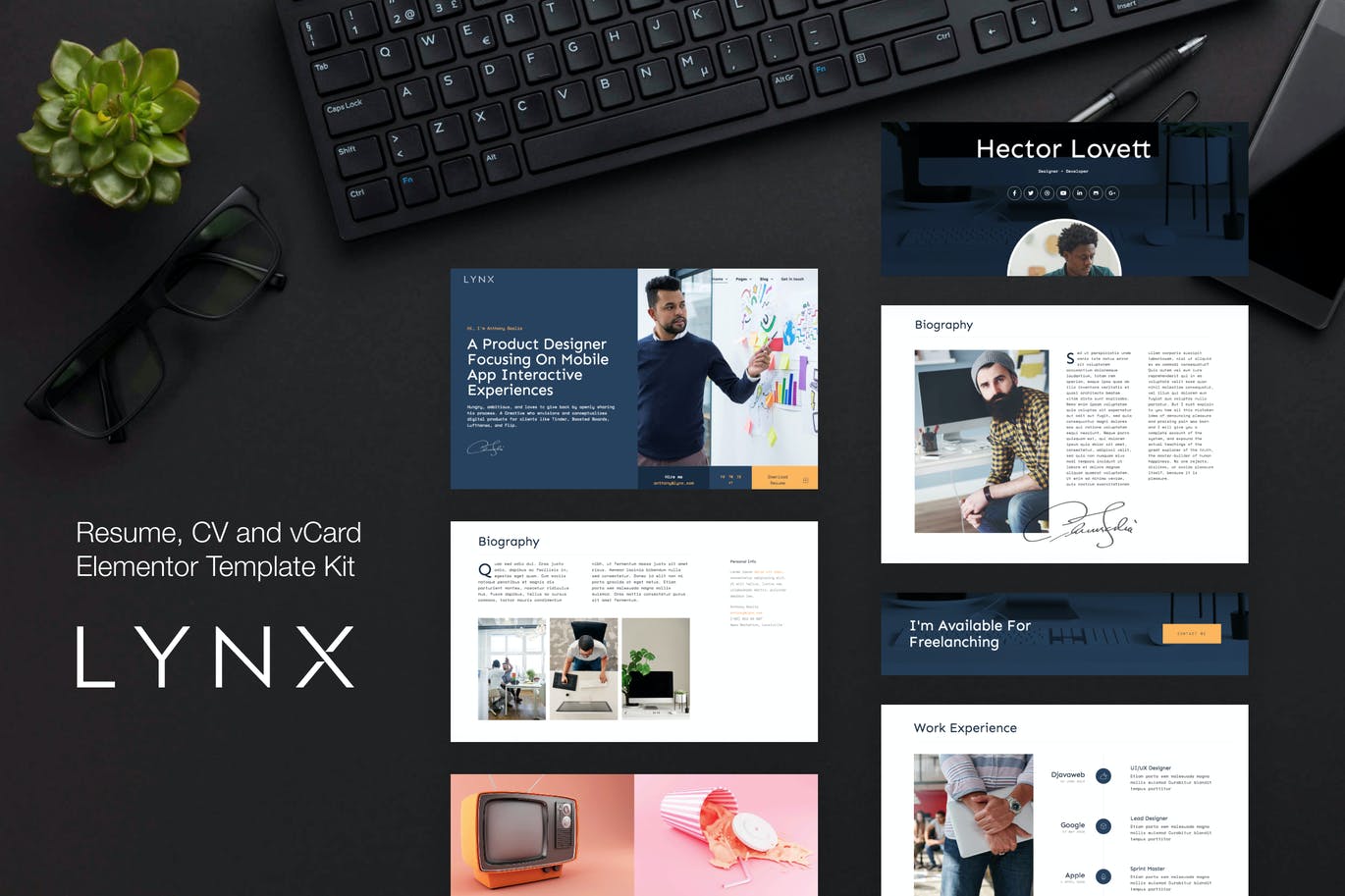 Lynx – Resume And Cv Elementor Template Kit