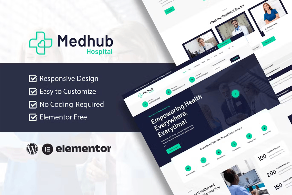 Medhub – Hospital & Medical Elementor Template Kit