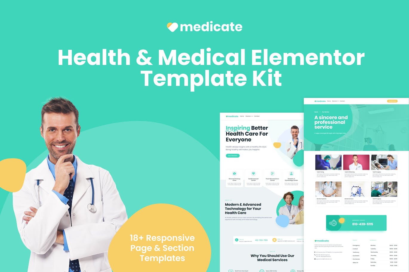 Medicate – Health & Medical Elementor Template Kit