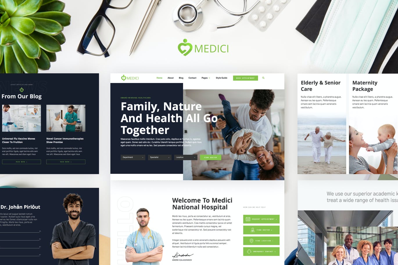 Medici – Hospital & Health Services Template Kit