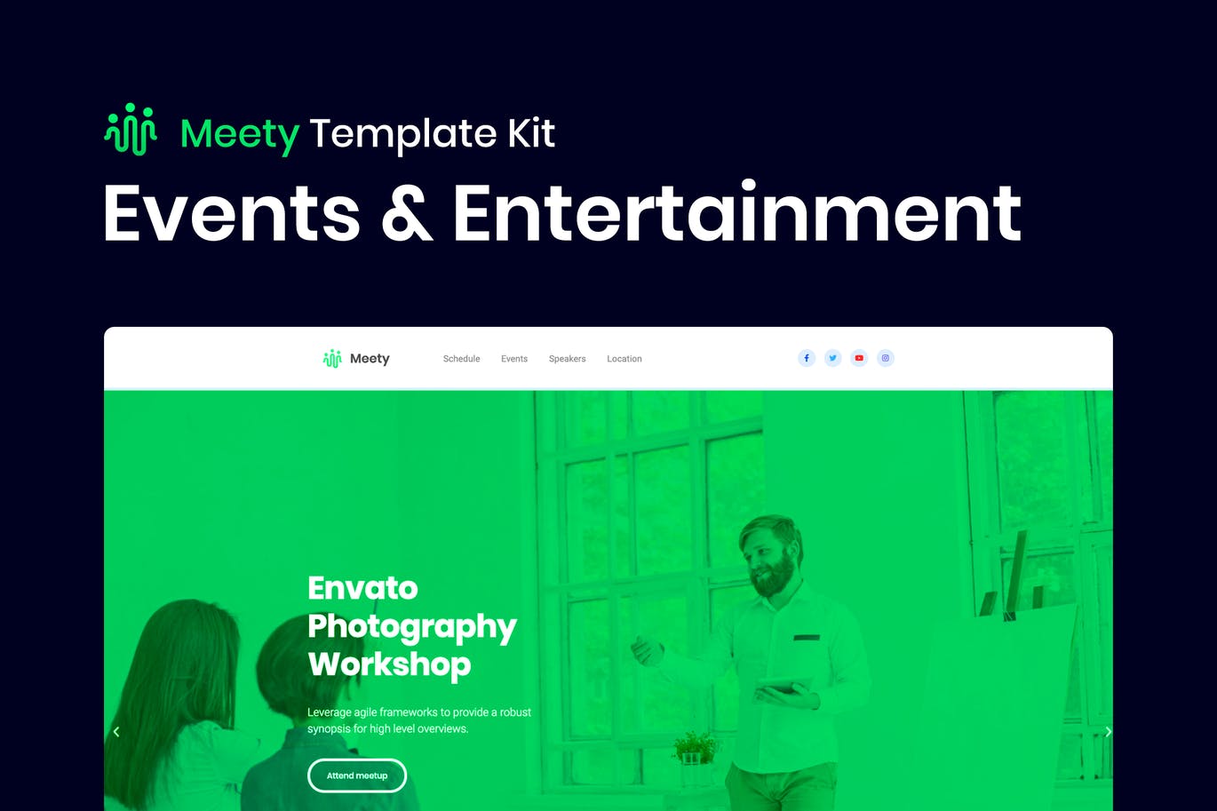 Meety – Conference & Meetup Template For Wordpress