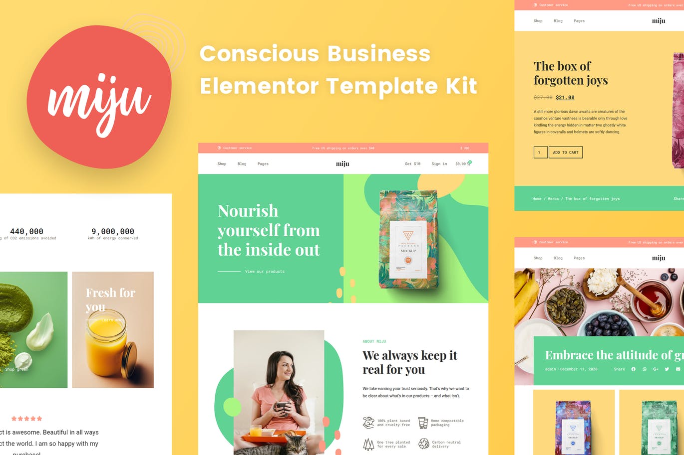 Miju – Conscious Business Elementor Template Kit