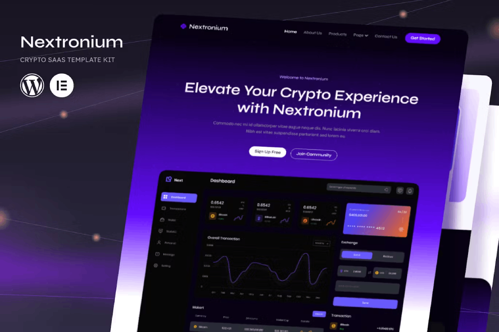 Nextronium – Crypto Saas Elementor Template Kit Nextronium – Crypto Saas Elementor Template Kit