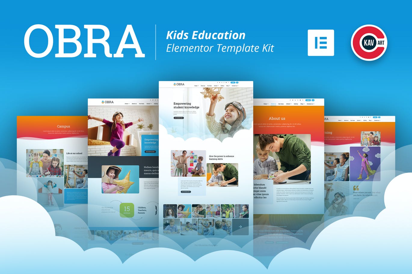 Obra – Kids Education & School Template Kit