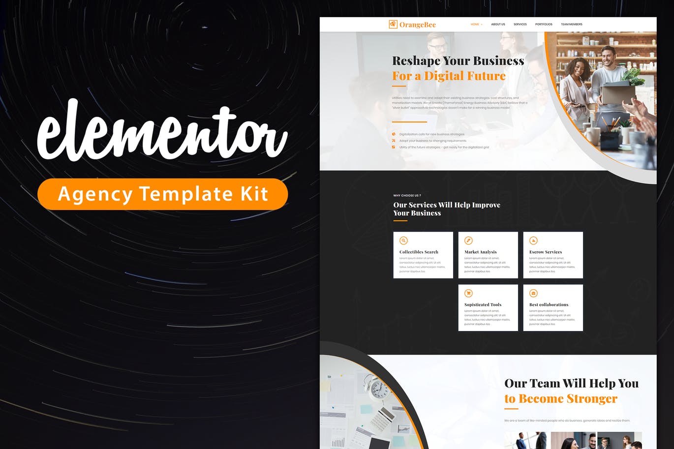 Orangebee – Agency Template Kit