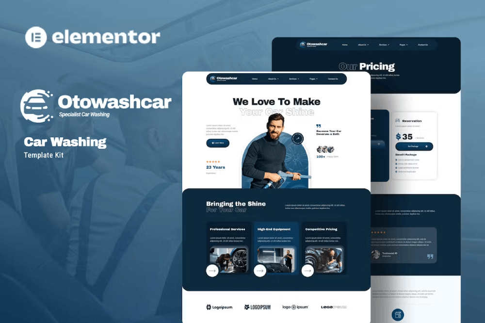 Otowashcar – Car Washing Elementor Template Kit