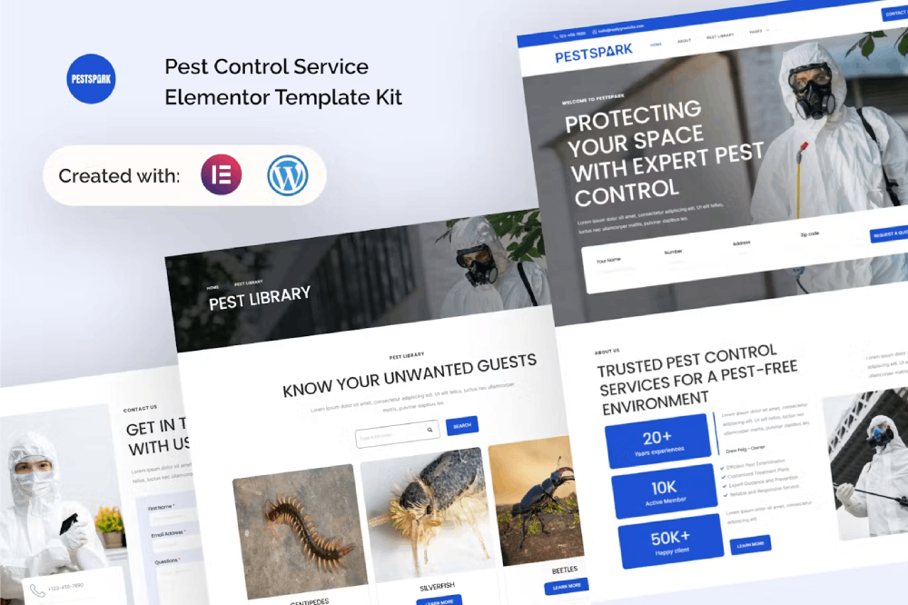 Pestspark – Pest Control Service Elementor Template Kit Pestspark – Pest Control Service Elementor Template Kit