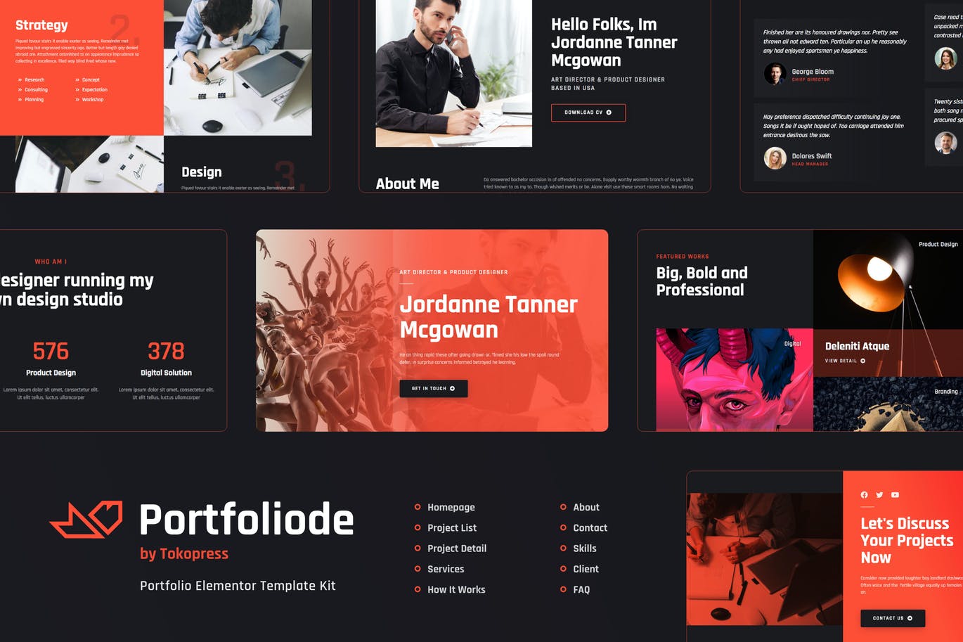 Portfoliode | Portfolio Elementor Template Kit