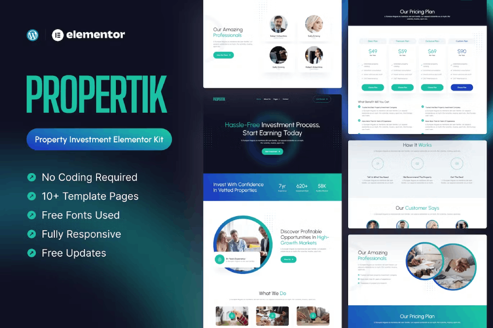 Propertik – Property Investment Elementor Template Kit Propertik – Property Investment Elementor Template Kit
