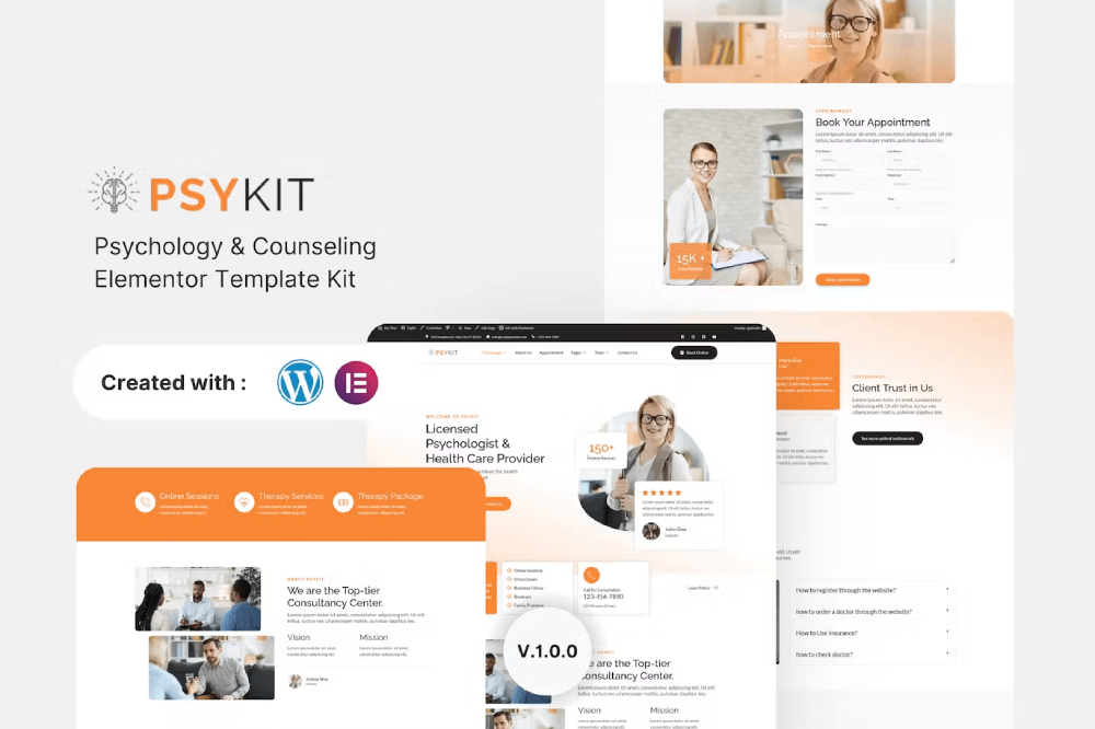 Psykit – Psychology & Counseling Elementor Template Kit Psykit – Psychology & Counseling Elementor Template Kit