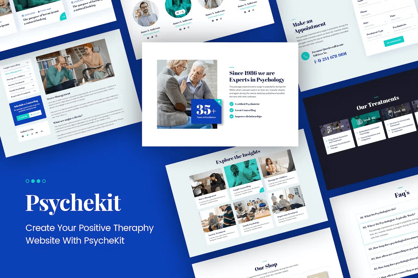 Psychekit – Psychologist & Hypnotherapy Elementor Template Kit